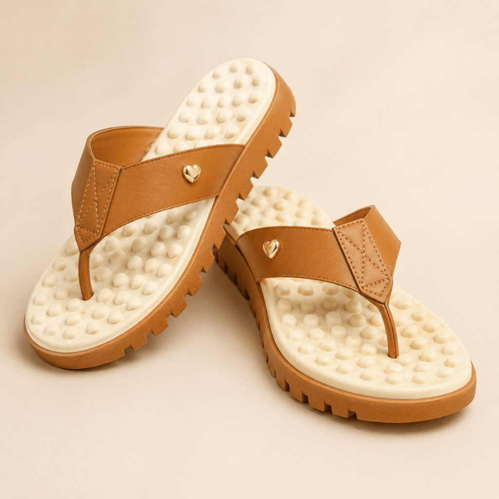 Chinelo Feminino Ortopédico Anatômico Massageador Antiderrapante Esporão Fascite Plantar