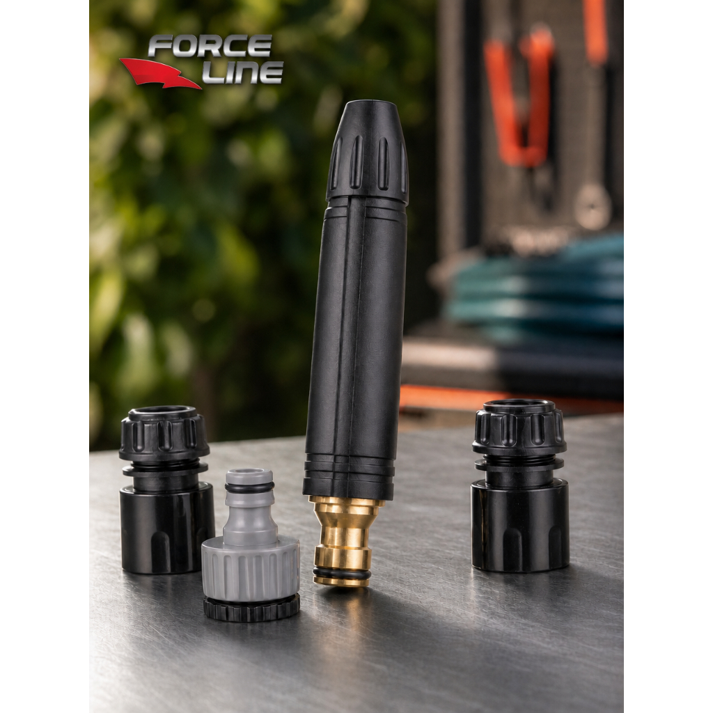 KIT BICO DE ALTA PRESSÃO COM ENGATE RÁPIDO E ADAPTADOR - FORCE LINE