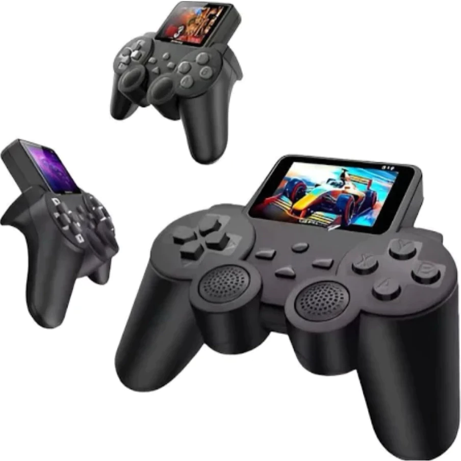 Gamepad Portátil de Jogos Retrô com Visor - Compacto e Recarregável, 520 Jogos Incorporados