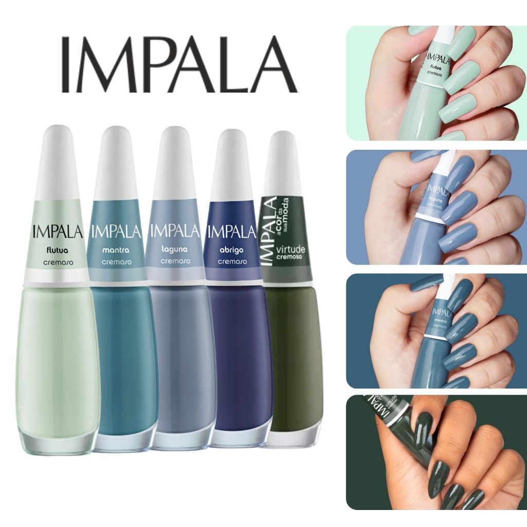 Esmalte Impala Atacado Tons Verde Azul Cremoso Esmalte A Cor Da Sua Moda
