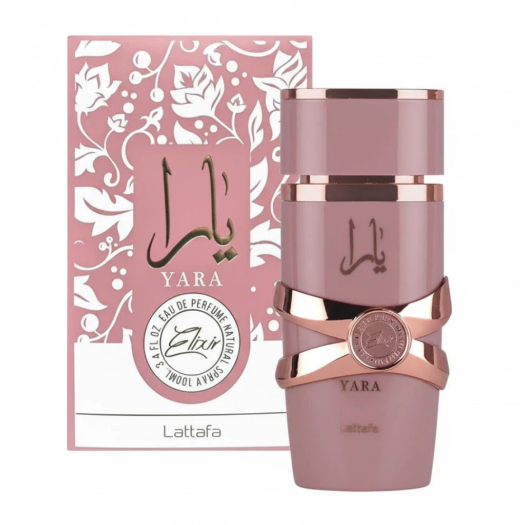 Yara Elixir Lattafa 100ml Perfume Árabe Feminino Primeira Linha Premium