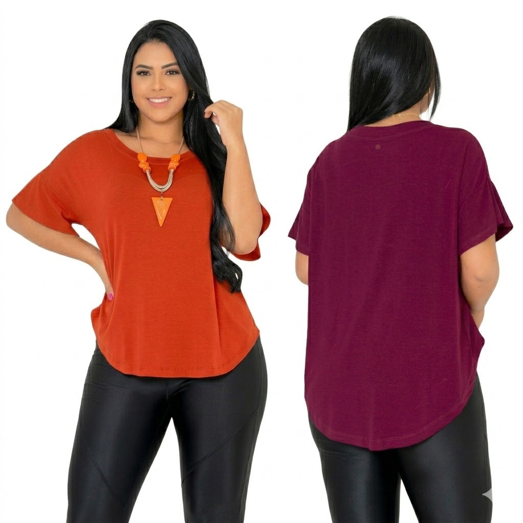 Blusa Mullet Alongada Atrás Soltinha Confortavel