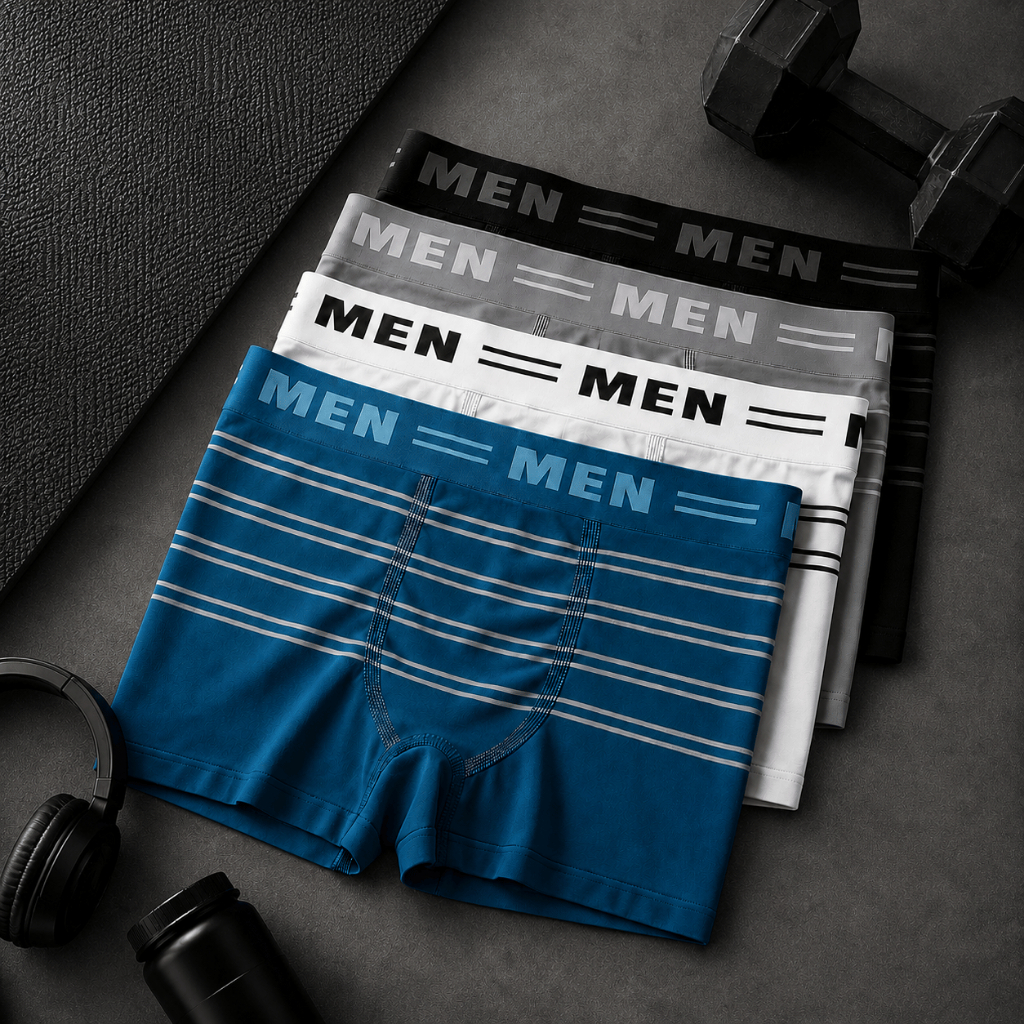 Kit 1, 3, 5 ou 10 Cueca Boxer Microfibra Premium Masculina Adulto Sem Costura Lisa e Estampada