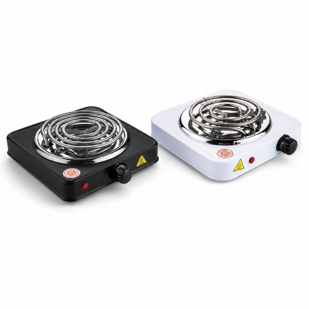 Mini Fogão Fogareiro Elétrico 1000w 1 Boca Portatil Camping 110V 5 Temperaturas Acampamento