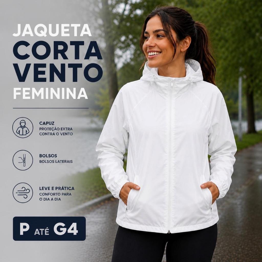 Corta Vento Feminino Chief Impermeável Plus Size P ao G4 Com Touca