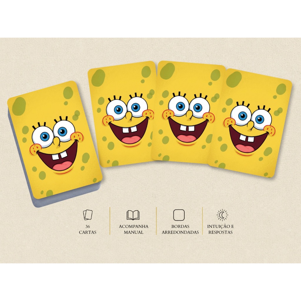 Tarô Baralho Cigano Bob Esponja – 36 Cartas Ilustradas