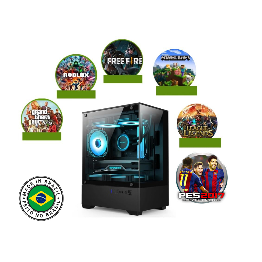 cpu gamer i5 barato pra estudos  8gb ssd128g + hd500gb wifi roda corel autocad nsf lol et2 csgo mine