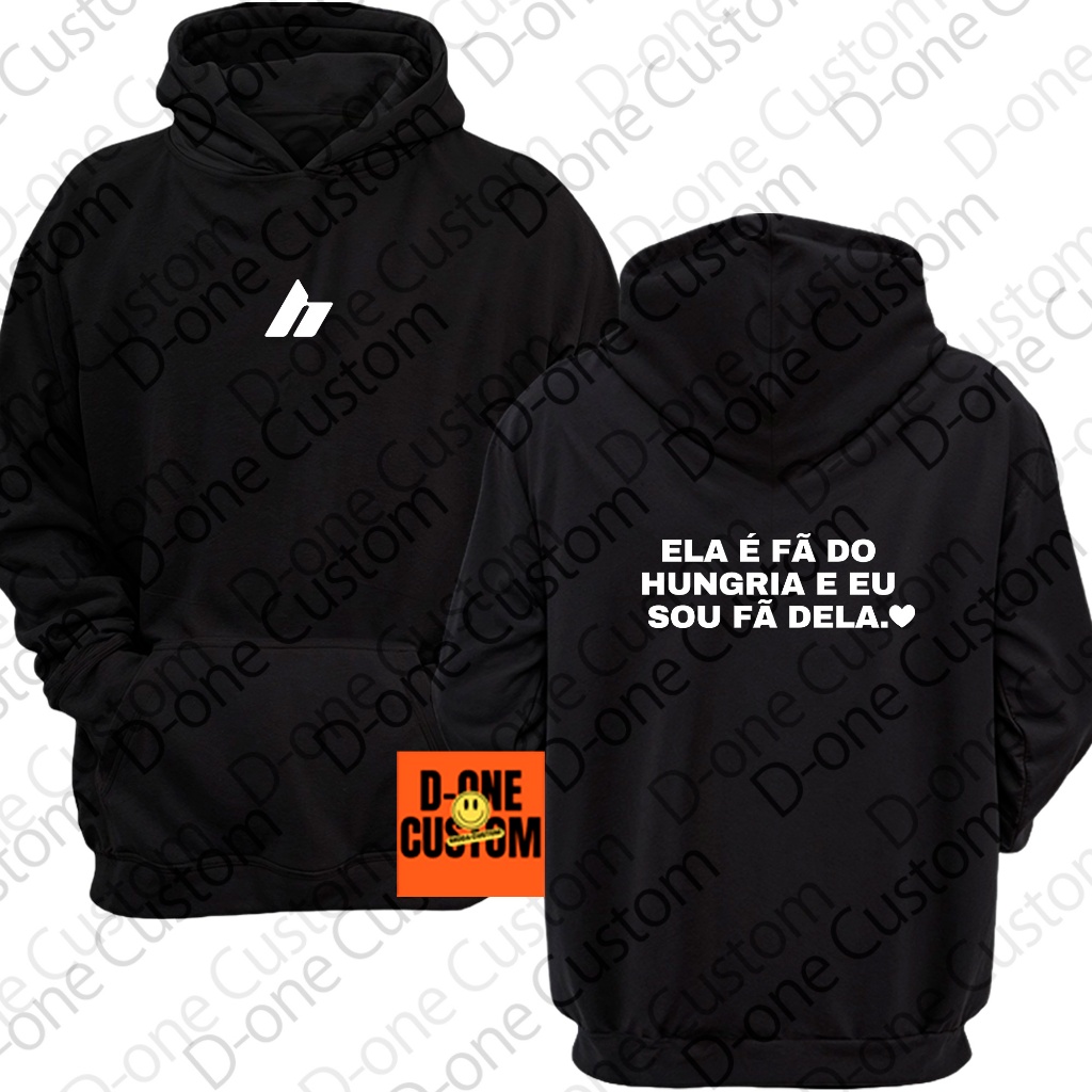Moletom Blusa De Frio Hungria Cantor Homenagem Fãs Hip-Hop Frase Estampado Casual Show Fãs Casal