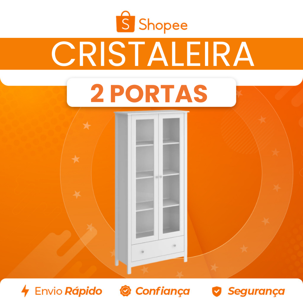 Cristaleira 2 Portas 1 Gaveta Ditália E-954