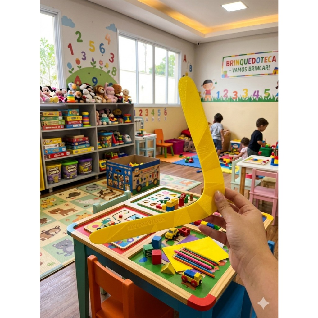 Bumerangue Infantil 3D de Alto Desempenho – Brinquedo Divertido e Fácil de Arremessar