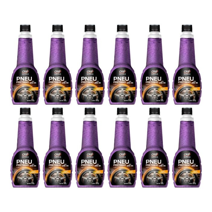 Limpa pneu Pretinho Orbi – 500ml - vonixx compatível LIMPA PNEU - 12 UNIDADES