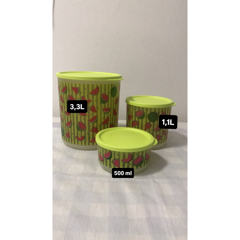 Kit Tupperware Refri Line Morangos 3 Peças