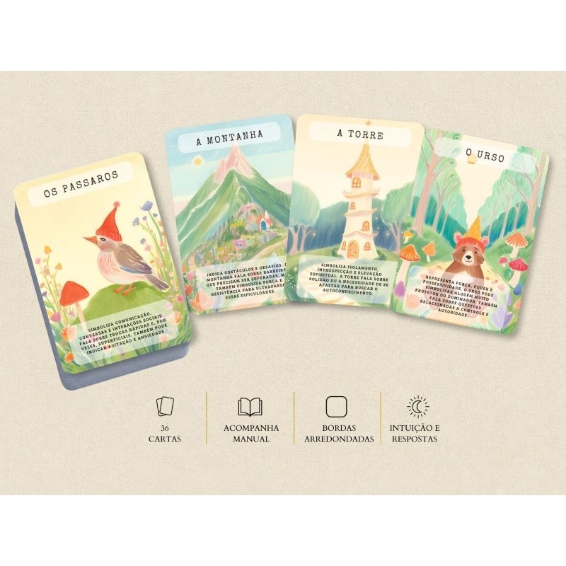Tarô Baralho Cigano Elemental – Sabedoria dos Gnomos em 36 Cartas Mágicas