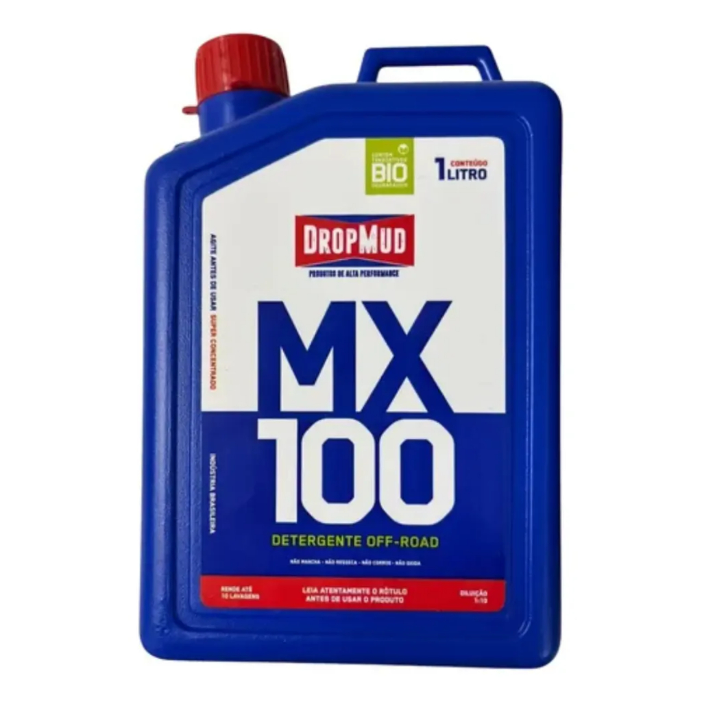 Shampoo Off Road Drop Mud 1 Litro Automotivo Sabão Moto Cross Carro Trilha Detergente Desengraxante Limpeza Pesada Mx100