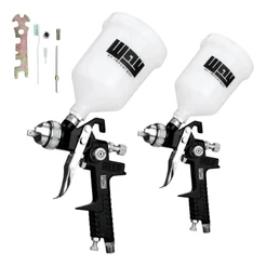 2 Pistolas De Pintura Iwpphvlp1b Bico 1.4mm Profissional Preto Importway