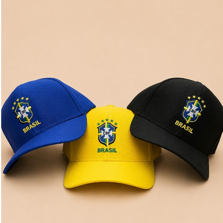 Boné Brasil Ajustável Unissex Aba Curva Estilo Esportivo Casual Confortável Premium Alta Qualidade Promoção