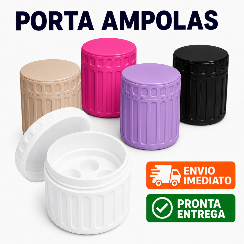 Porta Ampolas 3ml 4 Unidades Estojo Organizador Rígido Viagem Vacina Resistente enfermagem