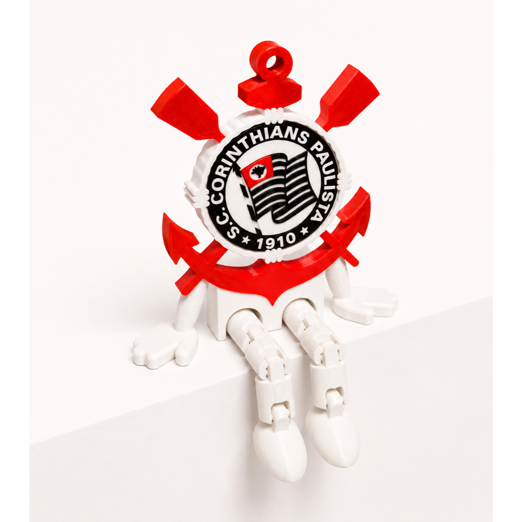 Mascote Corinthians Articulado Corinthians Criativo para Fans e Coleção
