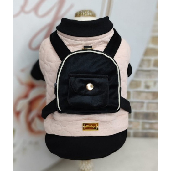 Colete para Cachorro Delicate Salmão Mochila Dudog