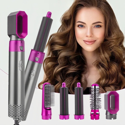5em1 escova secador modelador pente profissional aumenta volume seca rapido facil de usar resultados de salao