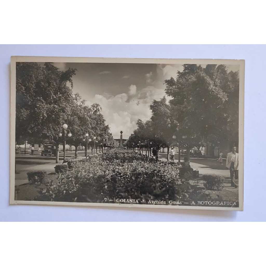 Cartão Postal Avenida Goiás em Goiânia Foto A Fotográfica Anos 1950