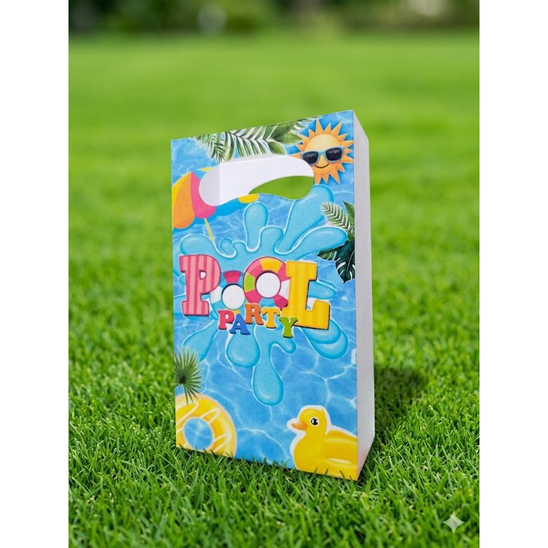 kit 2 sacolinhas pool park surpresa pra lembrancinhas festas aniversário, vários temas disponíveis kits