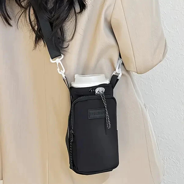 Suporte Para Garrafa De Água Bolsa Para Garrafa De Água Portátil Com Alça De Ombro Ajustável
