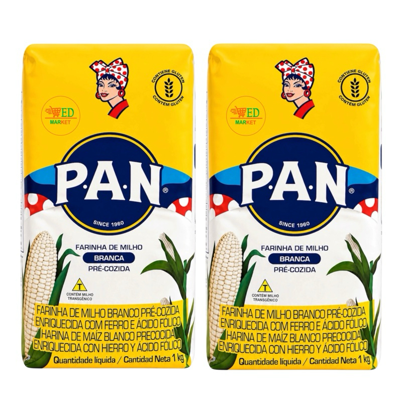 Harina Pan KIT 2 Unidades (Farinha de Milo Branco) PAN
