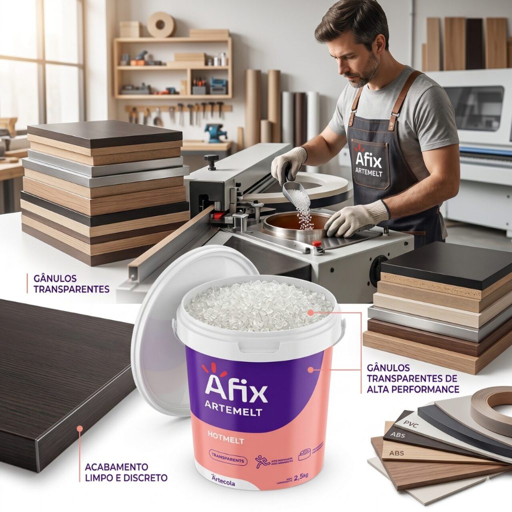Cola Hot Melt Transparente 2,5kg Balde Afix Para Coladeira