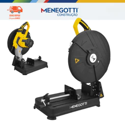 Serra Rápida Policorte Portátil 14" 2600W Com Disco De Corte MSC-2600 Menegotti Metal Tubo Esquadria