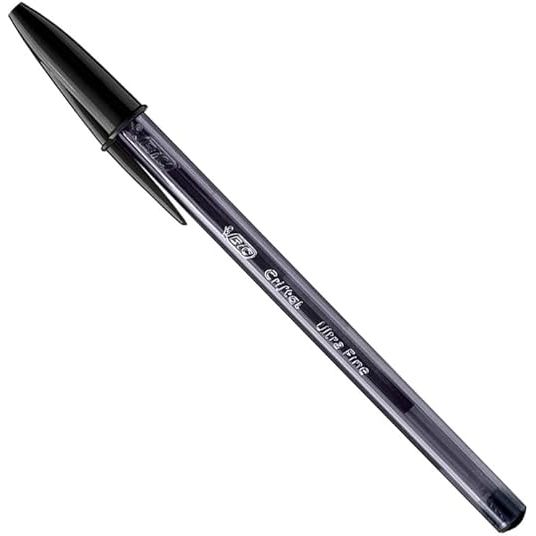 Detalhes do Caneta Esferográfica Bic Cristal Precisão 0.7mm Ultra Fina Preta Caixa com 25 Unidades