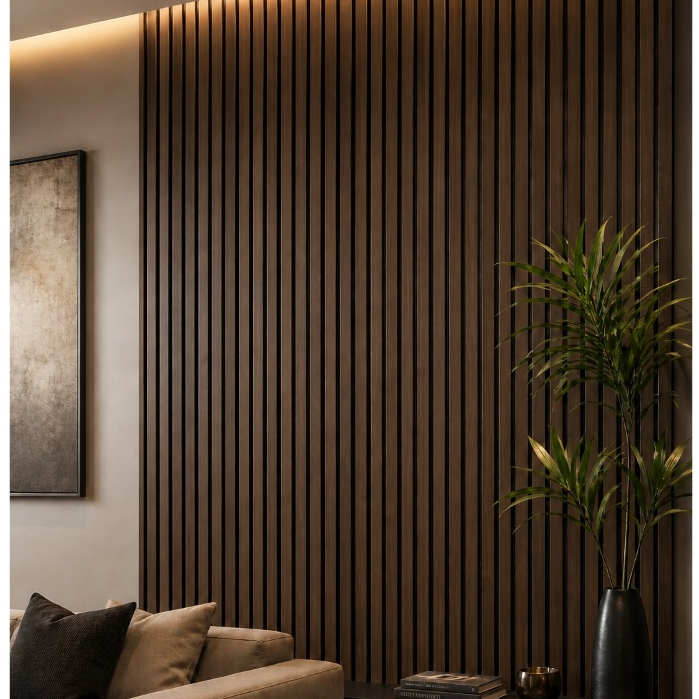 Kit com até 80 Placas Adesivas Painel Madeira Ripada Mdf Montável Premium 90x16cm · foto 2