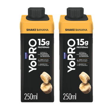 Kit YoPRO Bebida Láctea UHT Banana 15g de proteínas 250ml