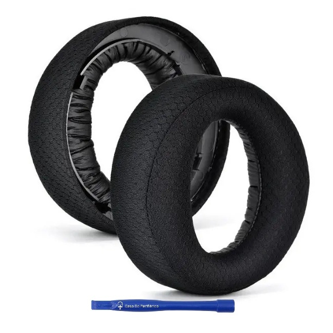 Almofadas Espumas Earpads Par Compatível Com Headset Sony Ps5 Pulse 3d Mesh