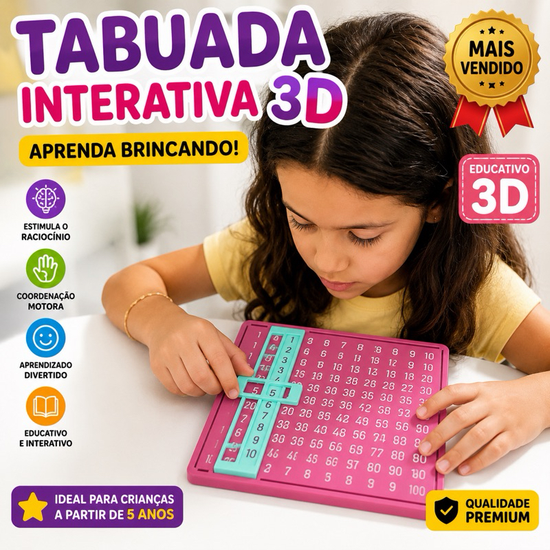 Tabuada Educativa Infantil - Aprenda Matemática