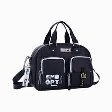 Bolsa Baú Snoopy Feminina Sp25002 - Semax Cor Preto
