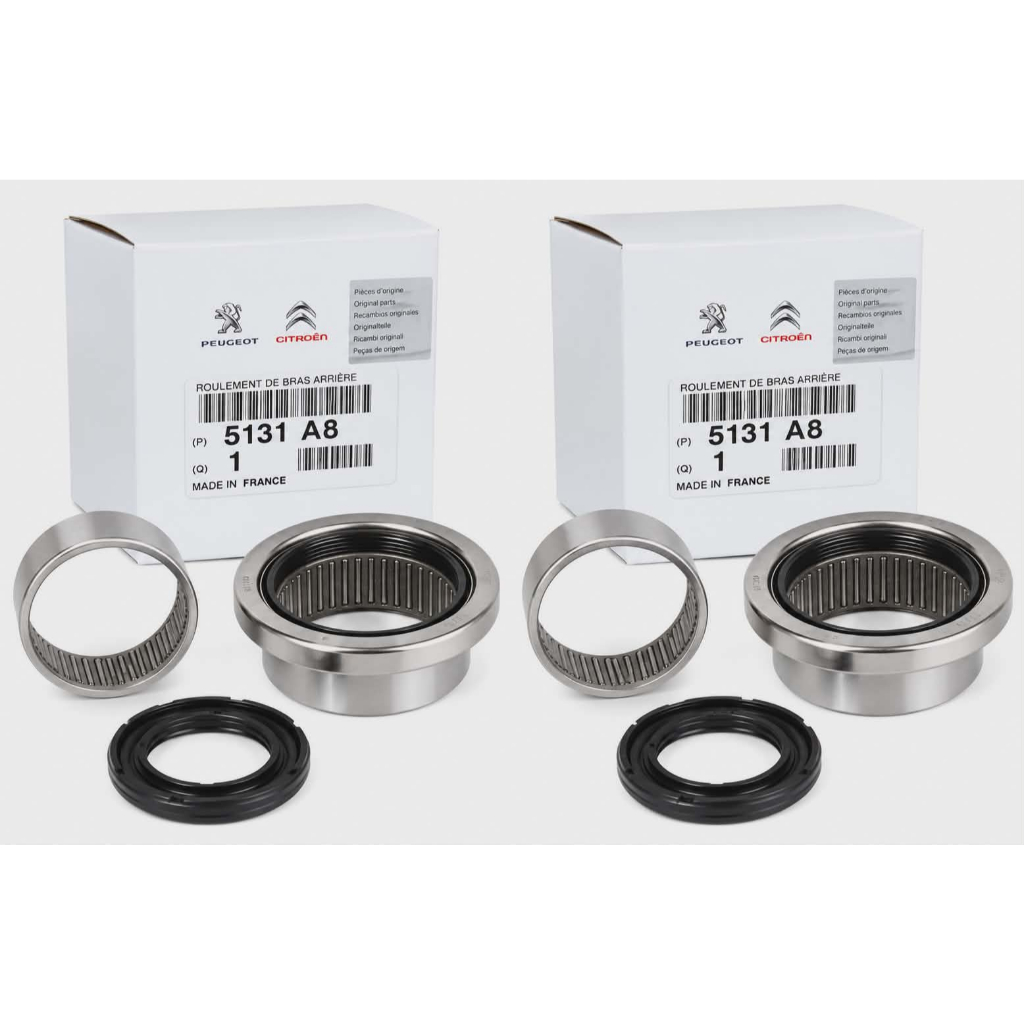2 Kits Rolamento Eixo Traseiro Peugeot 206 207 47mm Original Rolamento Agulha 5131A6 513272 517407