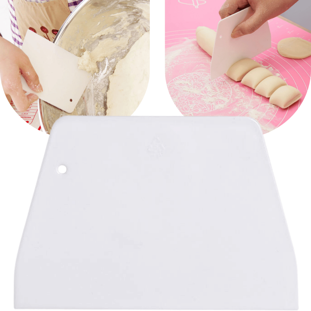 Espátula Confeiteira Plástica Branca 20cm Raspador Massa Bolo Pizza Pasta Americana Cozinha Bancada