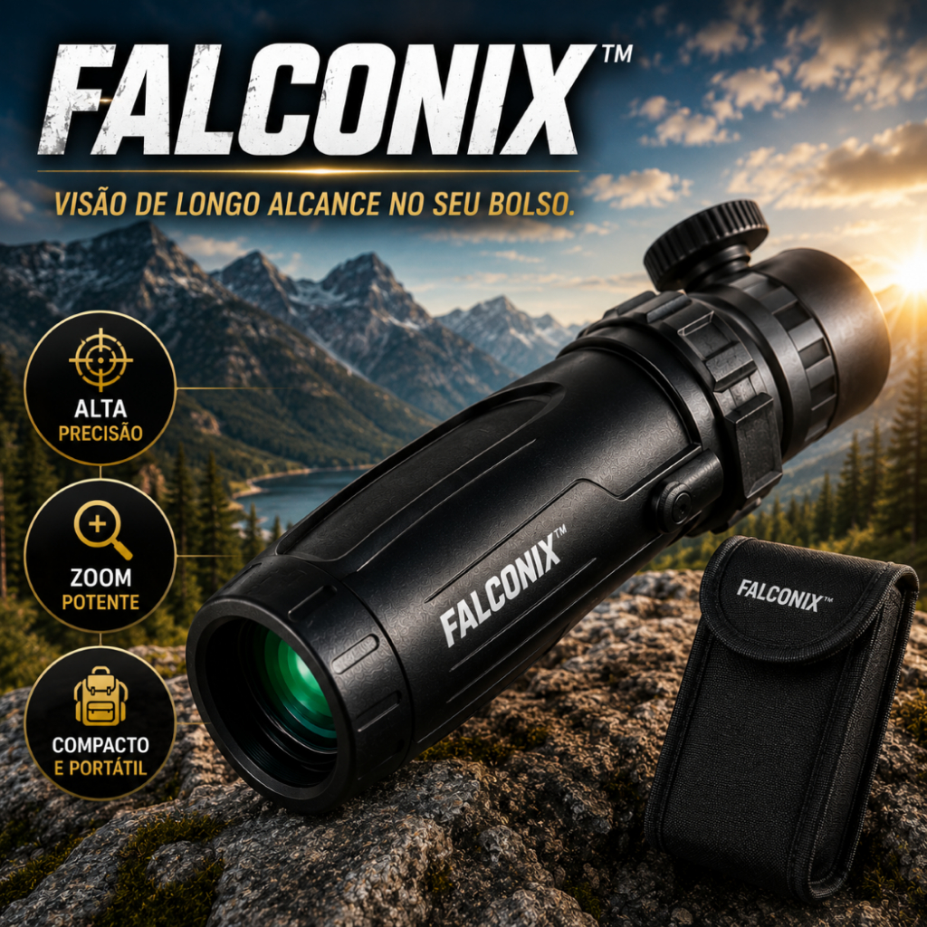 Luneta Telescópica Compacta Portátil Alta Precisão | Monóculo Zoom para Observação Outdoor FALCONIX™