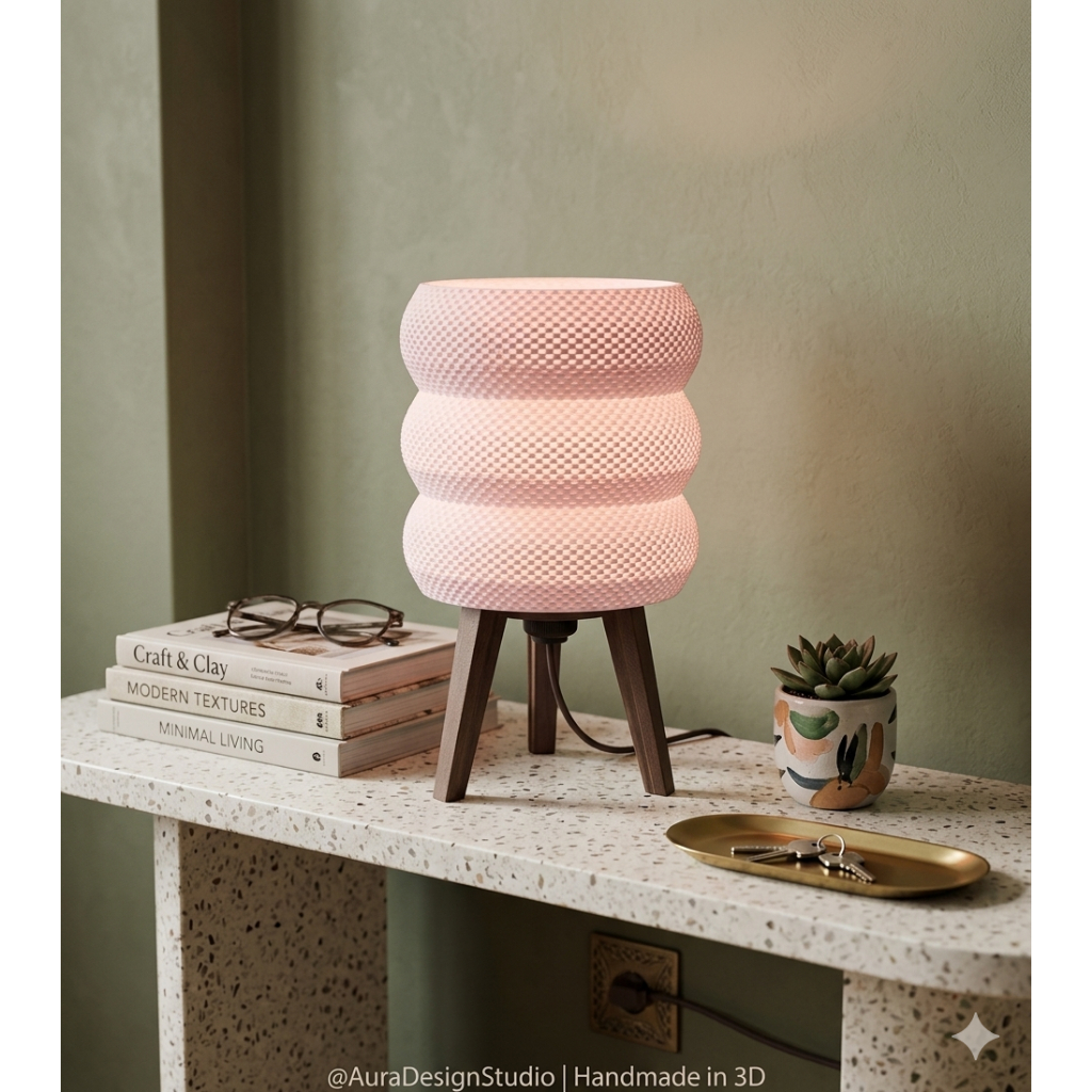 Luminaria-impressão.3d+kit-chicote+Lampada-branco-neutro.