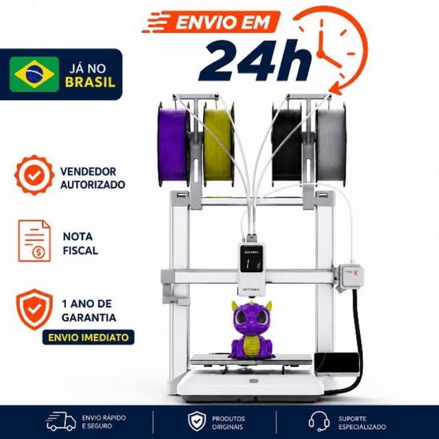 Impressora 3D Anycubic Kobra X Bivolt Multicor Alta Velocidade 4 Cores