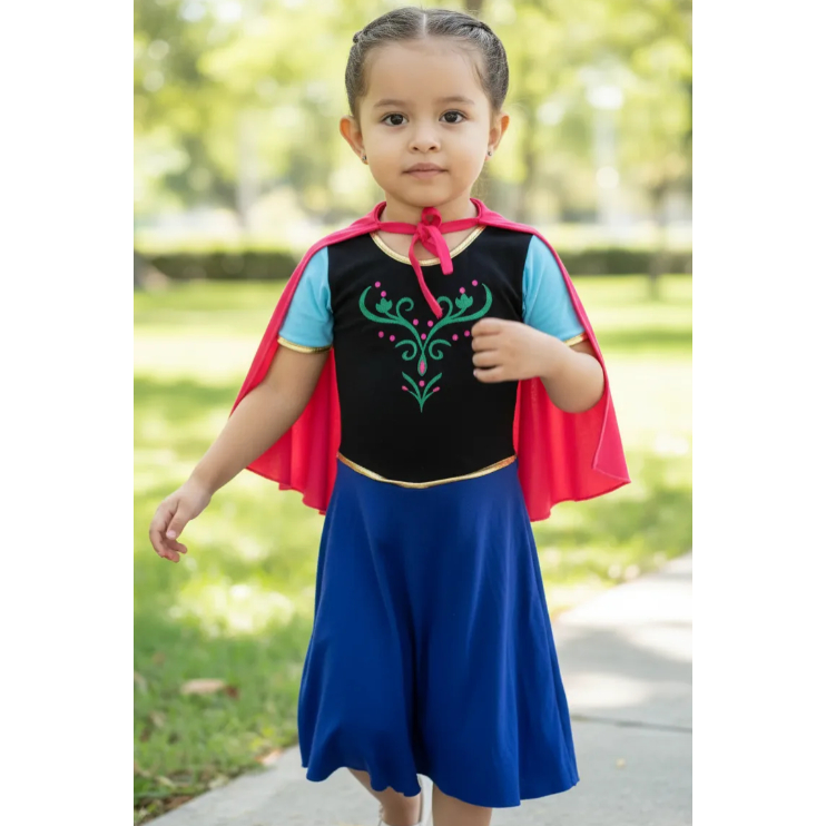 Vestido infantil Fantasia Princesas e heroinas