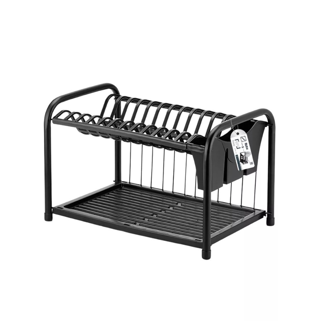 Escorredor de Louça Duplo Preto - Arthi -Compacto e Estável -2594 — imagem 2 de 2