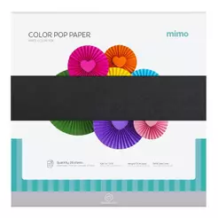Papel Color Pop Preto Absoluto Mimo - 30,5 x 30,5 cm - 180 gr - 25 unds