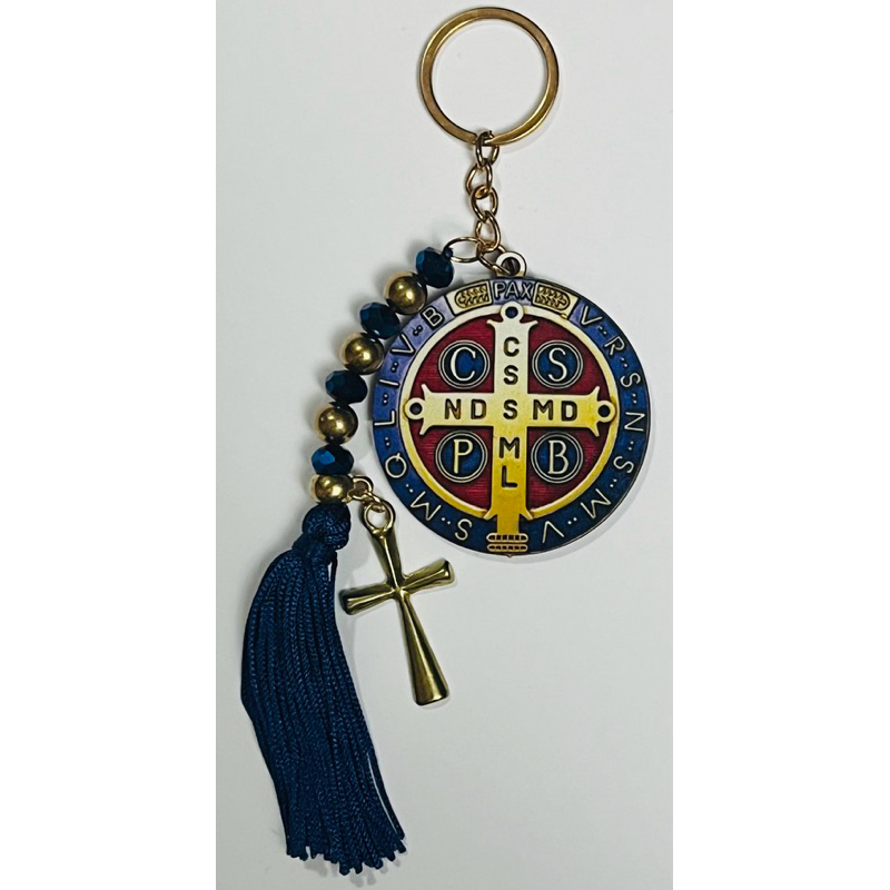 CHAVEIRO DE PROTEÇÃO MEDALHA DE SÃO BENTO LUXO ARGOLA ITALIANA