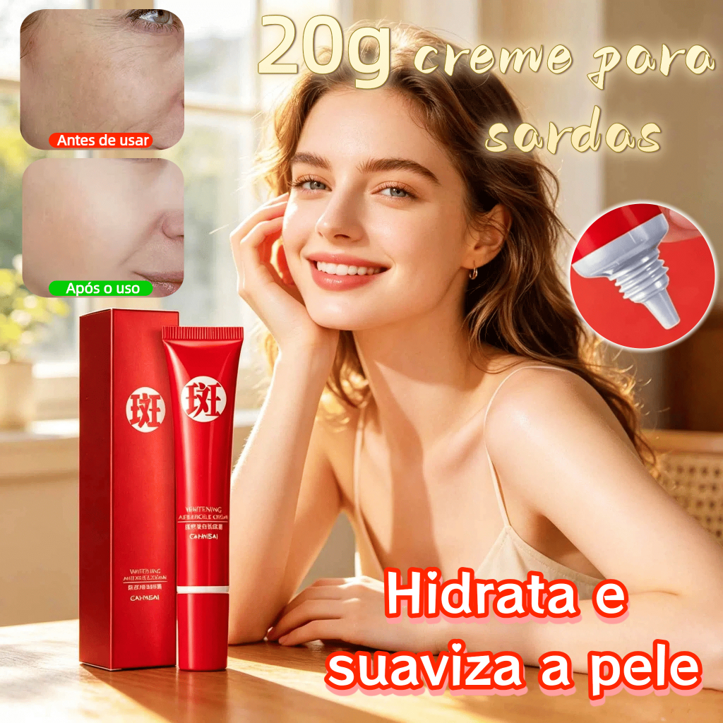 Medoosi 20g Creme Clareador para Remoção de Sardas - Hidratante Nutritivo, Reduz Marcas de Acne e Ilumina a Pele