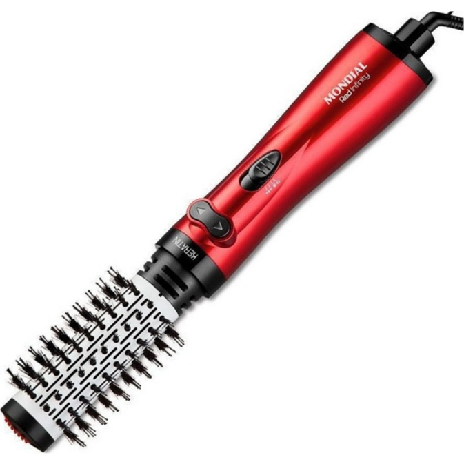 Escova Rotativa Secadora Giratoria Mondial Er-11-kr Modeladora 1000W Anti-Frizz 1000W Penteia Ar Frio Quente