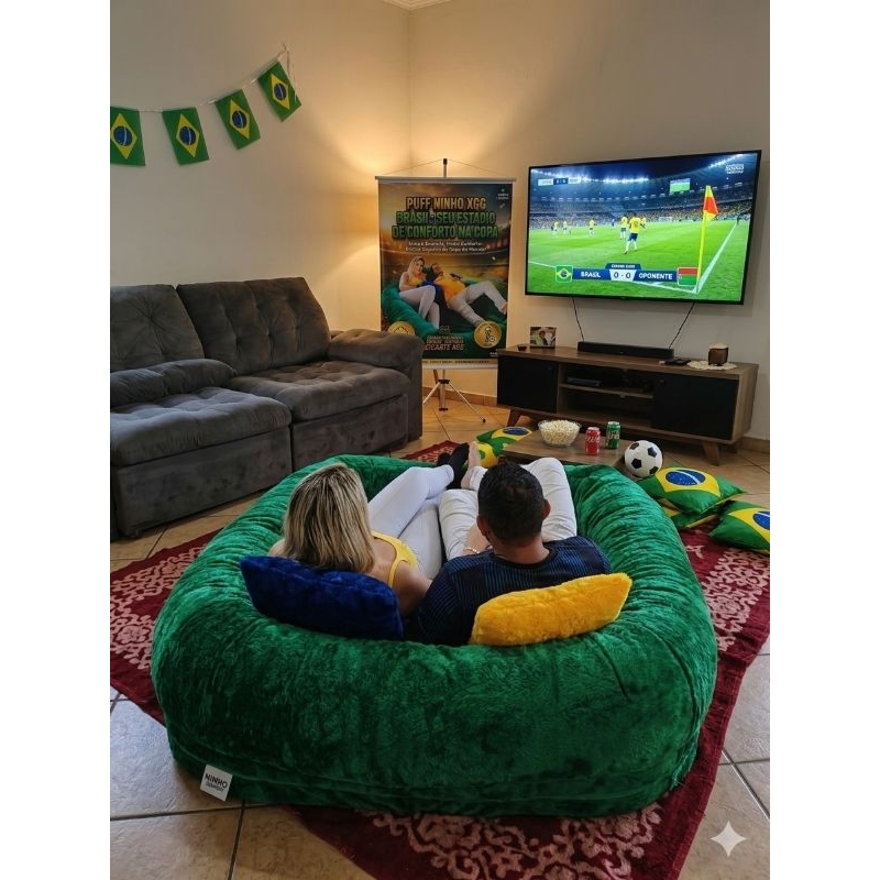 Puff Ninho Descanso Dormir Sofa Cama macio Confortável Tamanho XGG Trata TDAH Ansiedade Estresse