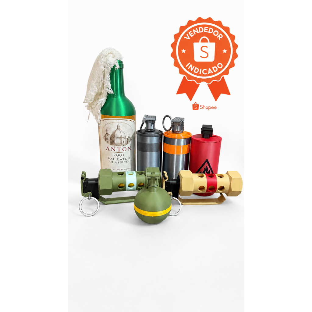 TODAS Utilitárias CS2 Decorativas – Smoke, HE, Flash, Molotov e Decoy - Escolha a Variação
