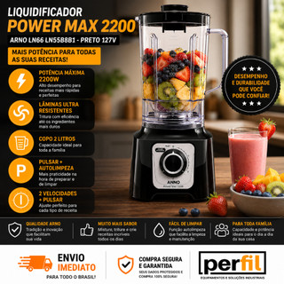 Liquidificador Arno 2200W Liquidificador 110 volts Liquidificador Potente Liquidificador Grande